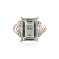 Green Amethyst Silver Ring