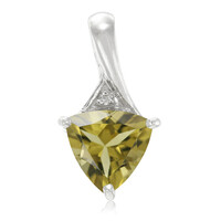 Olive Quartz Silver Pendant