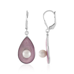 White Freshwater Pearl Silver Earrings(Adela Silber)