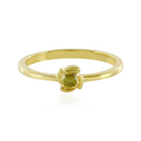 I3 Yellow Diamond Silver Ring