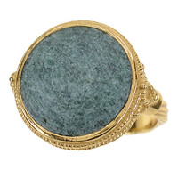 Fuchsite Silver Ring