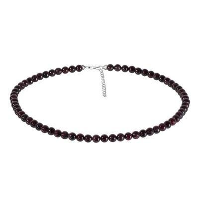 Indian Garnet Silver Necklace