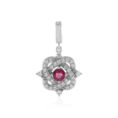 Nigerian Pink Tourmaline Silver Pendant