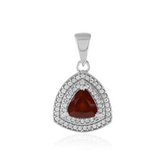 Hessonite Garnet Silver Pendant