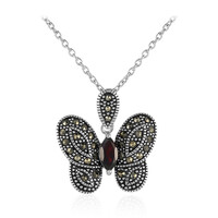 Garnet Silver Necklace