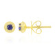 9K Dumortierite Gold Earrings