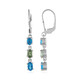 Neon Blue Apatite Silver Earrings