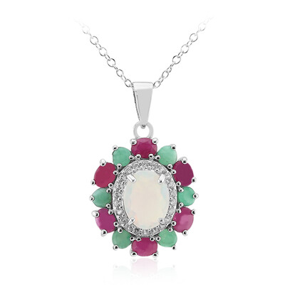 Welo Opal Silver Necklace