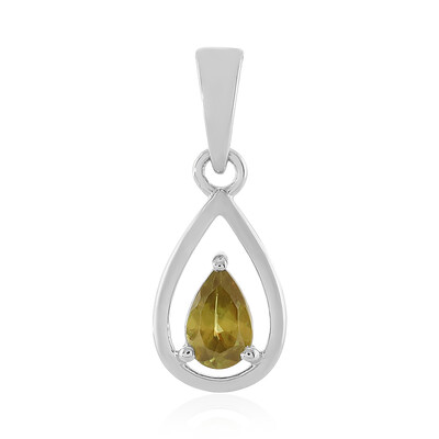 Sphene Silver Pendant