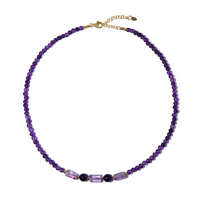 Rose de France Amethyst Silver Necklace