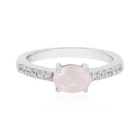 Rose Quartz Silver Ring