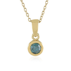 I3 Blue Diamond Silver Necklace