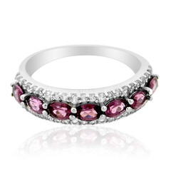 Rhodolite Silver Ring