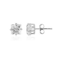 White Topaz Silver Earrings