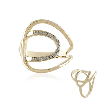 9K I2 (H) Diamond Gold Ring (de Melo)