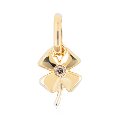 9K SI2 Argyle Champagne Diamond Gold Pendant