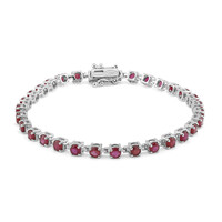 Brazilian Pink Tourmaline Silver Bracelet