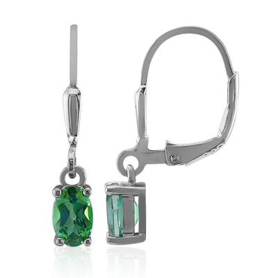 Butterfly Green Topaz Silver Earrings