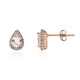 9K Unheated Pink Beryl Gold Earrings