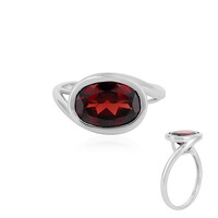 Mozambique Garnet Silver Ring