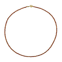 Hessonite Garnet Silver Necklace