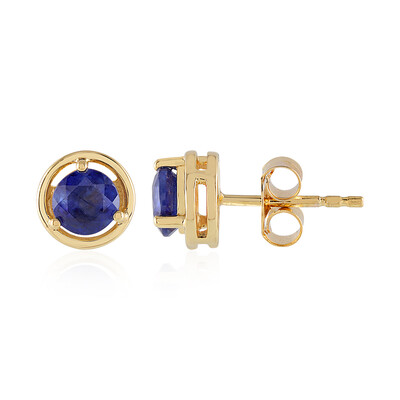 Madagascar Blue Sapphire Silver Earrings