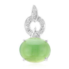 Imperial Chrysoprase Silver Pendant