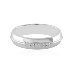 I4 (J) Diamond Silver Ring