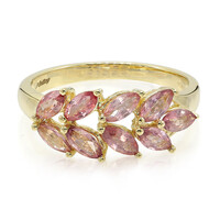 10K Unheated Padparadscha Sapphire Gold Ring