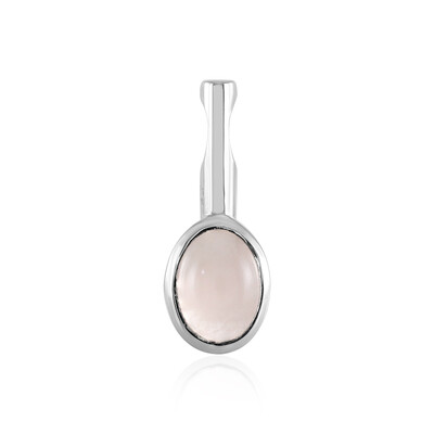 Rose Quartz Silver Pendant (MONOSONO COLLECTION)