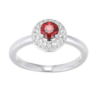 Mozambique Garnet Silver Ring