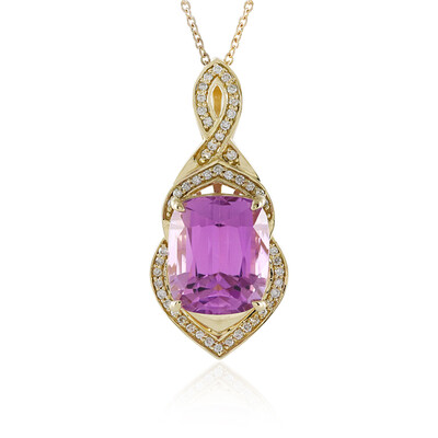 14K Patroke Kunzite Gold Necklace (de Melo)