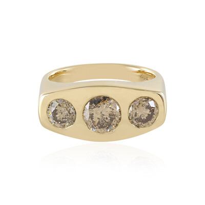 14K I2 Champagne Diamond Gold Ring (de Melo)