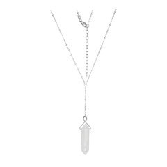 White Quartz Silver Necklace