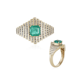 14K AAA Zambian Emerald Gold Ring (de Melo)