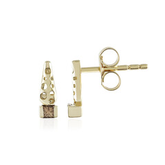 9K I2 Champagne Diamond Gold Earrings (Ornaments by de Melo)