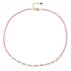 Nigerian Pink Tourmaline Silver Necklace (Riya)