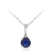 10K Ceylon Blue Sapphire Gold Necklace