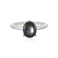 Black Star Sapphire Silver Ring