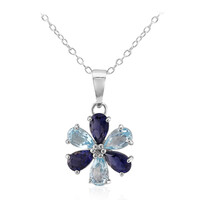 Sky Blue Topaz Silver Necklace