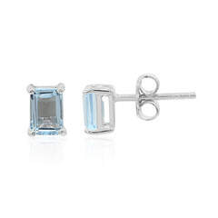 Sky Blue Topaz Silver Earrings