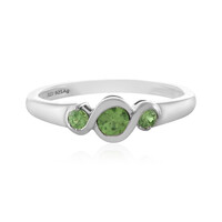 Russian Demantoid Silver Ring