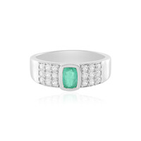 Colombian Emerald Silver Ring