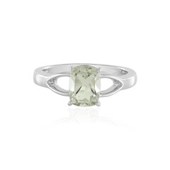 Green Amethyst Silver Ring