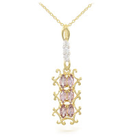 18K Unheated Padparadscha Sapphire Gold Necklace (AMAYANI)