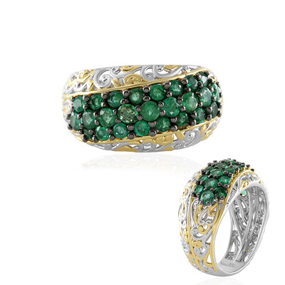 Zambian Emerald Silver Ring (Gems en Vogue)