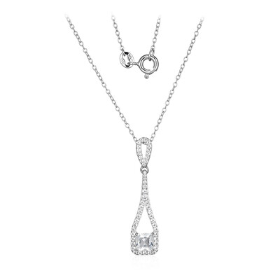 White Topaz Silver Necklace