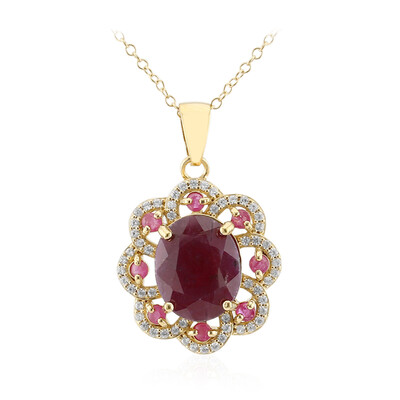 Ruby Silver Necklace