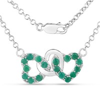 Brazilian Emerald Silver Necklace