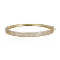 White Topaz Silver Bangle